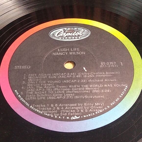 Lush Life/Nancy Wilson Vinyl Record Capitol Records - Picture 8 of 10